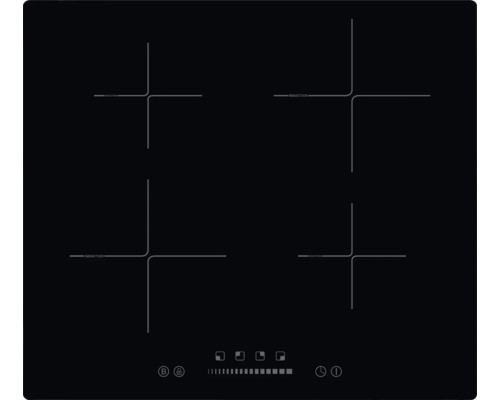 Plaque à induction avec quatre zones de cuisson