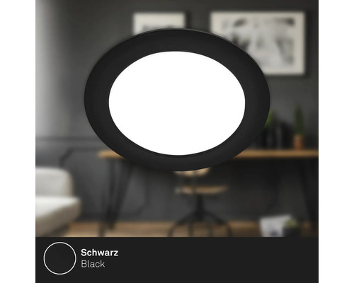 Schwarze runde Deckenleuchte