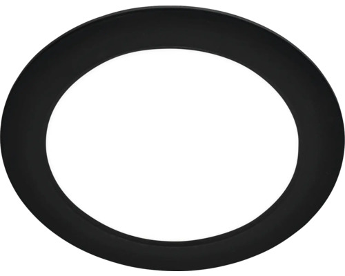 Éclairage à encastrer rigide 1 x LED 12 W Ø 22 cm noir Joint d''étanchéité rond