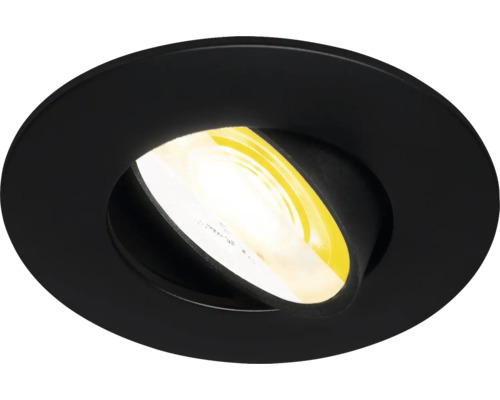 Schwenkbarer Einbaustrahler, schwarze Umrandung