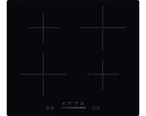 Table de cuisson à induction avec quatre zones de cuisson