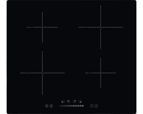 Table de cuisson à induction avec quatre zones de cuisson