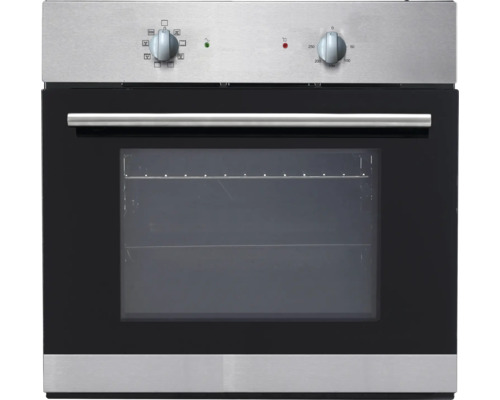 Four encastrable en acier inoxydable avec porte en verre et boutons rotatifs