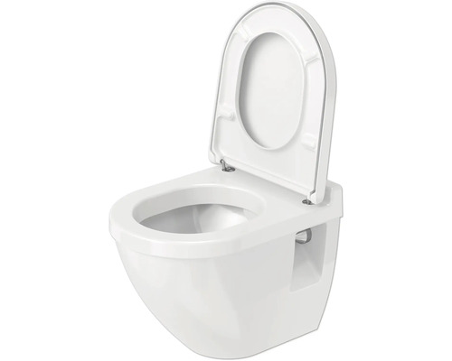 Wand-Tiefspülklosett mit offenem Spülrand und WC-Sitz