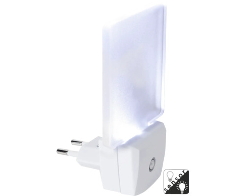 Veilleuse LED prise avec capteur 0,5 W blanc