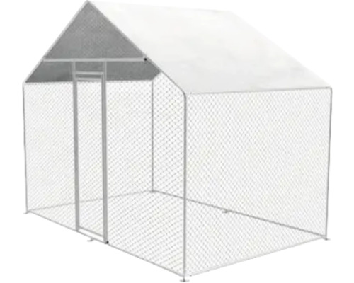 Enclos Zipper DIY Enclos pour animaux domestiques env. 300x200x250 cm ZI-CR322 Enclos extérieur avec toit et grillage