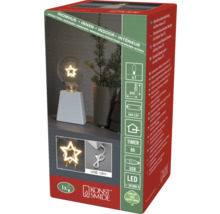 Verpackung einer LED-Tischleuchte mit Sternmotiv von Konstsmide