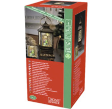 Emballage d''une lanterne LED d''intérieur avec motif hivernal et logo Konst Smide