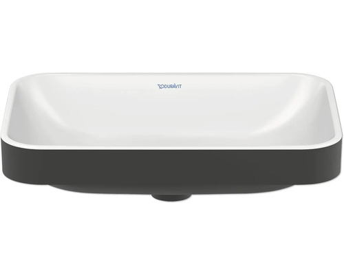 Vasque à poser DURAVIT Happy D.2 Plus 60 x 40 cm anthracite mat/blanc