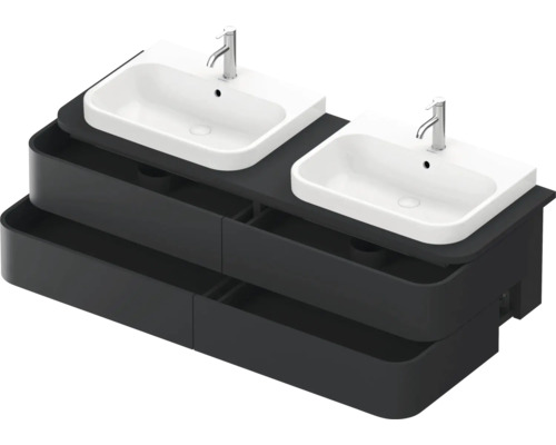 Meuble-lavabo double avec meuble sous-vasque pour salle de bain
