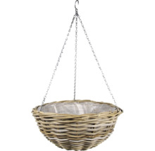 Hängeampel aus Weide mit Kette