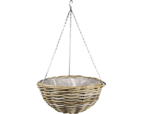Hängeampel aus Weide mit Kette