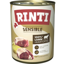 Aliment pour chien Rinti Sensible avec agneau et pomme de terre en conserve