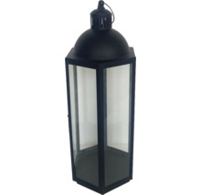 Dekorative schwarze Laterne mit Glasfenstern für den Innen- und Außenbereich.