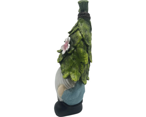 Nain de jardin avec feuilles et fleurs comme décoration pour l''extérieur