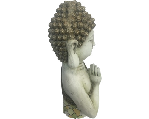 Statue de Bouddha pour le jardin, en faïence, position de prière