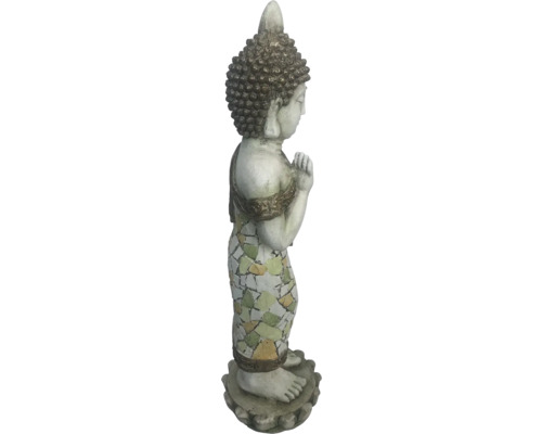 Figurine de Bouddha avec motif mosaïque pour le jardin