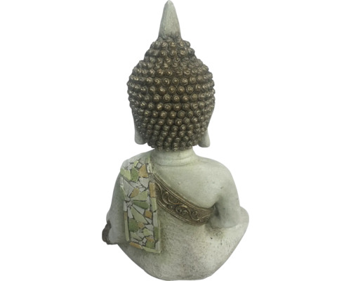 Vue arrière d''une statue de Bouddha avec motif de mosaïque
