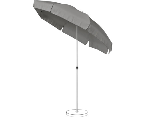 Parasol gris avec support