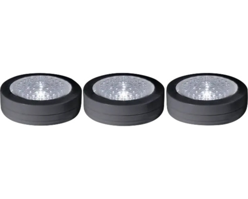 Veilleuse LED ronde 0,225 W 3 pièces noir