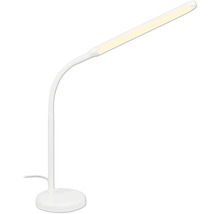 Weiße LED-Tischleuchte mit flexiblem Hals