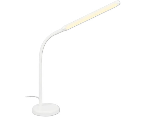 Weiße LED-Tischleuchte mit flexiblem Hals