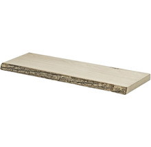 Holzregalbrett mit Baumkante
