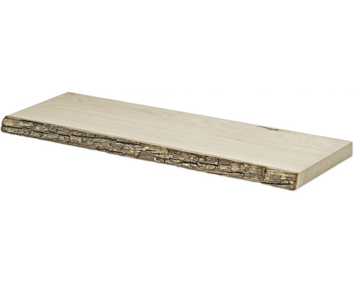 Dolle Wandboard LITE Nature 800 x 200 x 25 mm Esche mit Baumkante Holzregalbrett mit Baumkante