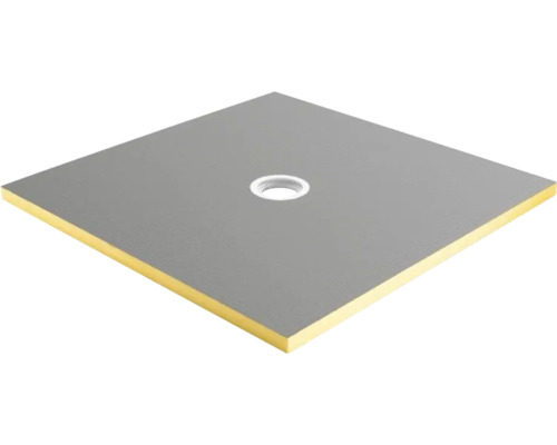 Receveur de douche swissporBOARD Doccia Punto centralisé 120 x 120 x 4 cm Receveur de douche carré avec écoulement
