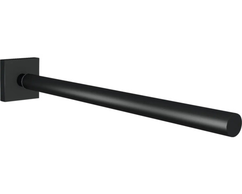 Schwarze Handtuchstange mit quadratischer Halterung