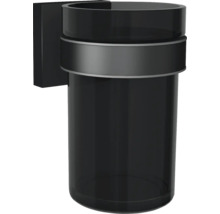 Schwarzer Zahnputzbecher zur Wandmontage