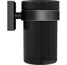 Schwarzer Zahnputzbecher zur Wandmontage