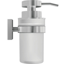 Distributeur de savon mural en verre et métal