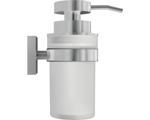 Distributeur de savon mural en verre et métal