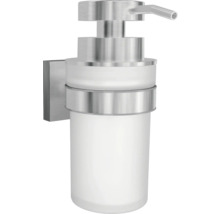 Distributeur de savon mural en métal et en verre