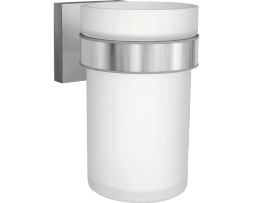 REIKA Zahnputzbecher SAGA edelstahl gebürstet Wandmontierter Seifenspender aus Edelstahl