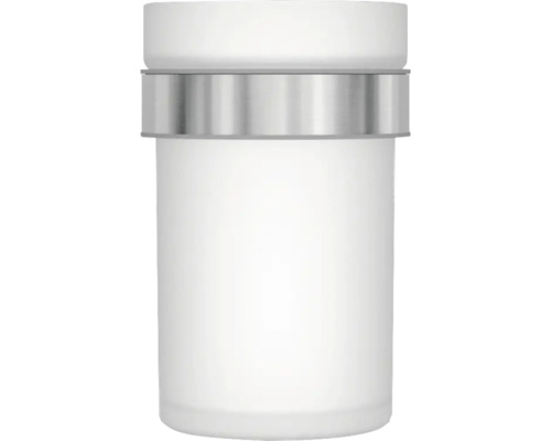 Weisser Vorratsbehälter mit Metalldeckel