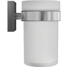 Wand-Zahnputzbecherhalter mit satiniertem Glasbehälter