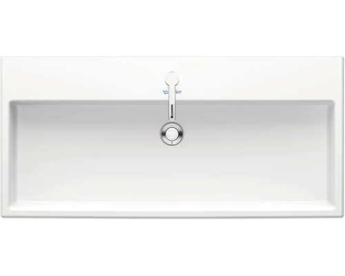 Vasque à poser rectangulaire en céramique avec garniture de vidange