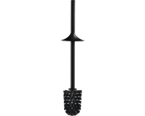 Brosse de toilette noire avec manche
