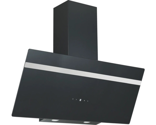 Hotte inclinée PKM S20-90ABTH lxp 90 x 29,6 cm noir Hotte aspirante pour la cuisine