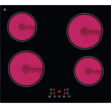 Plaque de cuisson électrique avec quatre zones de cuisson