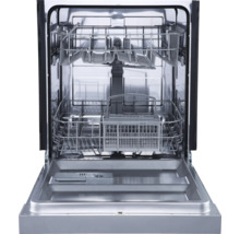 Lave-vaisselle ouvert avec paniers à vaisselle