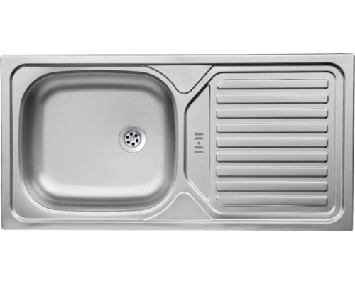 Évier en acier inoxydable avec égouttoir