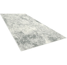 Tapis gris et blanc avec motif abstrait