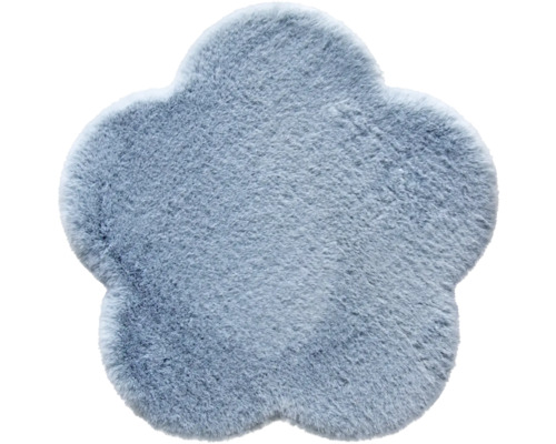 Tapis Romance fleur bleu jeans Ø 60 cm