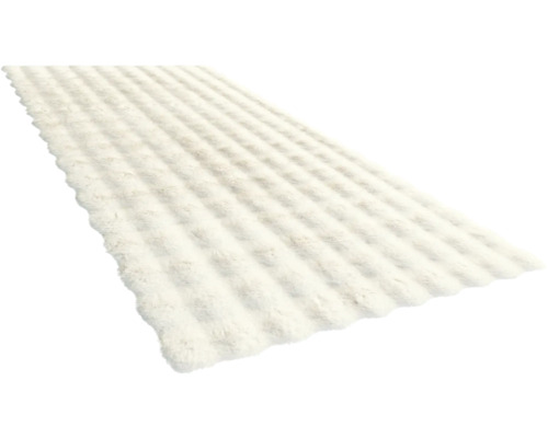 Weicher, langfloriger Teppich mit Rippenmuster