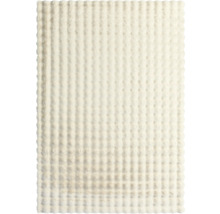 Beige Badematte mit gerippter Struktur