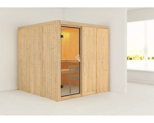 Sauna modulaire Karibu Rodinaa sans poêle ni couronne