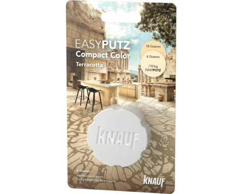 Pigment coloré d''intérieur Easyputz Compact Color Terracotta, 6 grammes, Logo Knauf